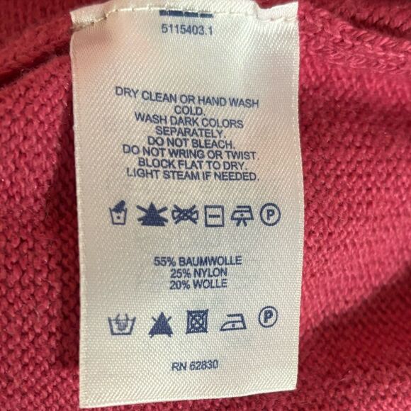 Lands End Rose Pink Oversized Romantic Cozy Turtleneck Sweater Size Large - Picture 10 of 10